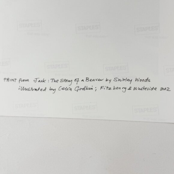 Signed Print Artist Celia Godkin Jack The Story Of A Beaver By Shirley Woods #1 - Picture 10 of 10